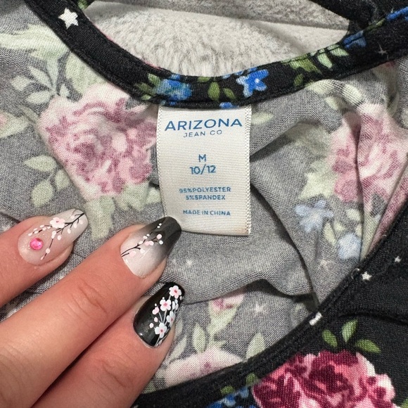 🖤🌸 Arizona Jean Co. Girls Floral Dress (Size M 10/12) 🌸🖤 - Picture 2 of 2